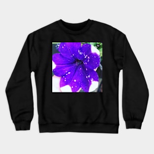 Purple flower sticker Crewneck Sweatshirt